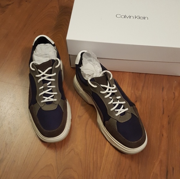 Calvin Klein men's sneakers Blue and Gray 9.5 - Picture 4 of 6